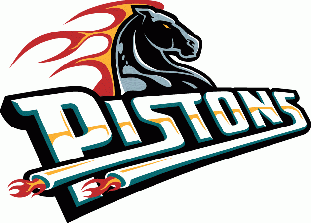 Detroit Pistons 1996-2001 Wordmark Logo fabric transfer version 2